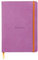 Rhodia 117461C Notizheft Rhodiarama mit weichem Umschlag, dot grid, 80 Blatt, 90 g elfenbeinfarbenes Papier, A5 148 x 210 mm, Lesezeichen, Innentasche,1 Stück,lila