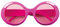 PARTY DISCOUNT Brille Jackie, neon pink