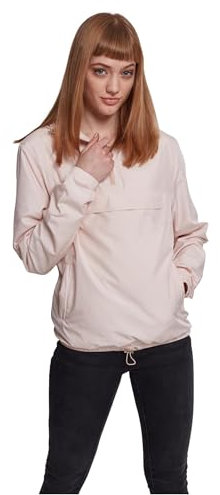 Urban Classics Damen Ladies Basic Pull Over Jacket, Light Pink, M EU
