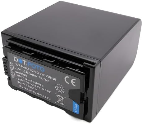 Dot.Foto VW-VBD78 Premium High Capacity 7.2v / 10400mAh Rechargeable Battery (No LED Panel) for Panasonic
