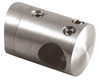 Querstabverbinder Traversenhalter -Verbinder- Echt Edelstahl Ø 22 mm für 10 mm Querstangen für Ø42,4mm Rohranschluss