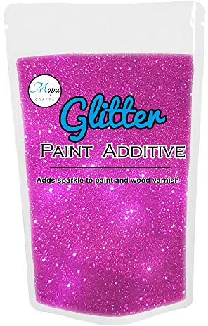 Mopa Crafts Aditivo para pintura de emulsión, color rosa brillante, 100 g, para uso con paredes interiores y exteriores, techos, madera, metal, barniz, mate, brillo suave o pinturas de seda.