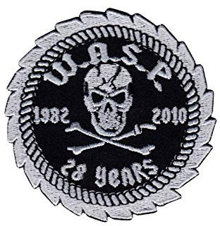 SigitasTrading Wasp Metal Band 28 Years Aufnäher Besticktes Patch zum Aufbügeln Applique