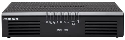 Cradlepoint BA5-1600NM-0WM AER1600 Series Dual-Band Wireless Router, Gigabit Ethernet, 2.4 GHz/5 GHz, Black