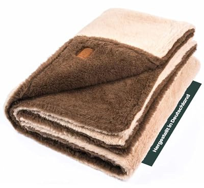 Ritter Decken La Paz Alpakadecke 140 x 220 cm - Braun/Beige | Weiche Naturhaardecke aus 100% Alpaka mit Fell-Charakter, ideal als Kuscheldecke, Wohn- & Tagesdecke, Made in Germany