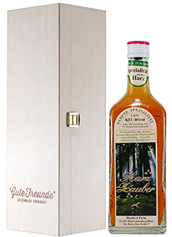 Harz Zauber Edel-Likör mit Geschenk-Holzkiste
