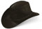 Black Forest Fox® Melbourne Western Cowboy Leder Wickel Hut Flex-Hat in (Brown, XXL)