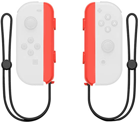 XBERSTAR 1 paire de dragonnes pour manette de jeu portable pour jeux vidéo Switch (rouge)