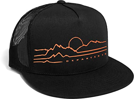 DEPARTED Herren Mesh Trucker Hat mit Print/Motiv - Snapback Cap - No. 196, Black