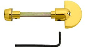 IRONZONE® Polished Brass Spare Thumb Turn & Release Bathroom Replacement Spindle 4.9mm x 67mm to Suit 35-44mm Doors for Internal Bathroom Door Handles