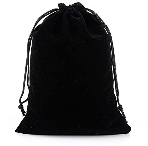 LUMoony 5Pcs Schwarz Groß Samtsäckchen Samtbeutel Geschenktasche Schmuckbeutel Kordelzug Beutel Schmuck Beutel Süßigkeiten Geschenk Taschen Weicher Samtbeutel Schmuckbeutel mit Kordelzug