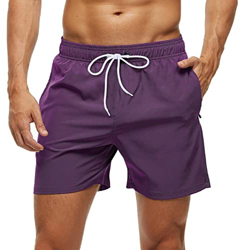 Arcweg Pantaloncini da Bagno Uomo Asciugatura Veloce Calzoncini da Bango Mare Beach Costume da Bagno Fodera Rete con Taschino e Coulisse Trunks M(EU)