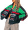 Onsoyours Blouson Bomber Femme Manches Longues Vintage Veste Bomber Casual Zipper Jacket College Poches Coupe-Vent Baseball Blouson Sweat Veste W Vert M