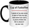 Giftme Funny Adult Mug - Black Ceramic 11oz Coffee Cup - Fuckoffee Sarcastic Rude Mug - Microwave Safe for Office, Home or Occasions