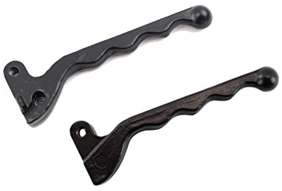 BISOMO Handhebel für Kupplung links + Bremshebel schwarz, Alu, geriffelt neue Form Simson S50, S51, S53, SR, Enduro