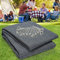 Sonnewelt Tapis d'auvent 300 x 400 cm, 100 % polyéthylène haute densité, tapis de camping d'extérieur avec 13 piquets, équipé d'un sac de transport, lavable (gris bleu)