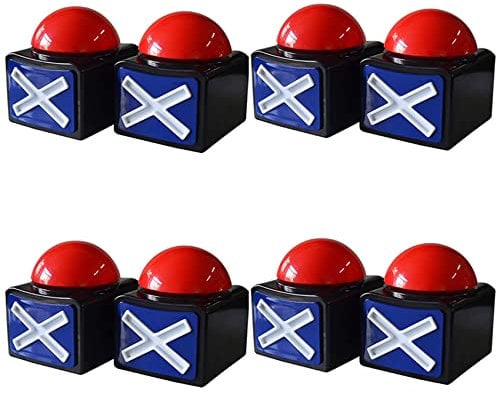 Keavenoy Lot de 8 buzzers de jeu, alarme sonore avec lumière quiz Got Talent Buzzer