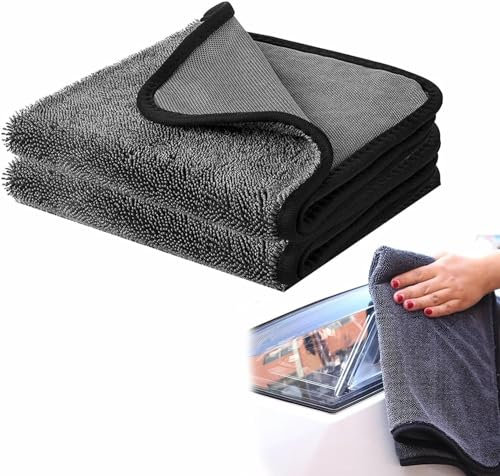 Shiny-Bath Trockentuch, Shiny Bath XXL Exul FASTDRY Trockentuch 40x60cm, Twist Pile Microfiber Cloth, Mikrofasertuch mit gedrehtem Flor, Duschkabinen Tuch zum Wasser Abziehen in Dusche & Bad (2 PCS)