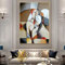 HOLEILUCK Artiste Picasso œuvres célèbres œuvres d'art abstraites femme de rêve peintures sur toile tableau mural vintage pour la décoration de salon 80x115 cm/31x45 pouces avec cadre doré