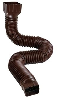 Tubo di scarico flessibile per grondaia, prolunghe per grondaie, set di connettori per grondaie, scarico dell'acqua piovana, raccordo per tubi per acqua piovana (Brown – 1 PC)