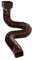 Tubo di scarico flessibile per grondaia, prolunghe per grondaie, set di connettori per grondaie, scarico dell'acqua piovana, raccordo per tubi per acqua piovana (Brown – 1 PC)