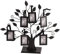 Family Tree Photo Frame, Multi Picture Frame Fashionable Family Photo Display Tree Family Tree Frame With 6 Hanging Photo Frames Free Standing For Home Family Birthday Gift