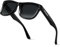 Wrimen Polarisiert-Sonnenbrille-Herren-Damen-Sonnenbrillen-UV400 Unisex Schwarz Polarisierte Brille Metallrahmen Retro Klassisch für Angeln Trekking Radfahren