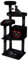 YARUOMY Gothic Cat Tree with Coffin Bed，160cm Black Cat Tower with Spacious Demon Styled Condo，Cozy Plush Perch, Scratching Posts，Hanging Ball，Multi-Level Activities Furniture for Large Cats
