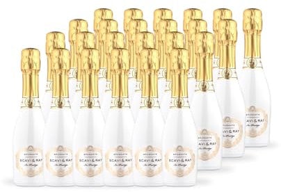 SCAVI & RAY Ice Prestige Spumante Piccolo, 24 x 0,2l Flaschen, halbtrocken, fruchtig frischer Schaumwein aus Italien, 10,5% Vol. Alkohol - ideal für unterwegs oder den kleinen Genussmoment