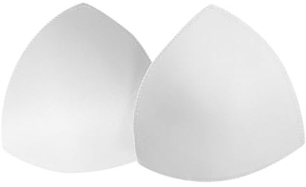 Fillet Bra Inserts,Women's Push Up Triangle Removable Pads Fillers Comfortable Breathable Boost Sports Cups Insert for Sew Bikini Top Swimsuit Women Girls Bra Any Cup Cover One Size White