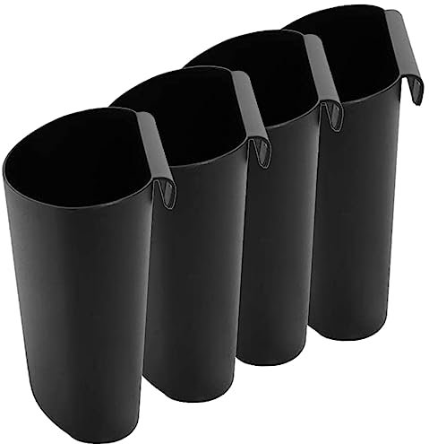 ANDRESLAD 4 Piezas Cesta de almacenamiento Flotante organizador de carros cestas baldes cajas almacenaje cajas de almacenaje carrito cesta colgante cesta de basura papelera el plastico Black