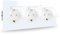 JIMEIDA 3-Steckdose Glas Unterputz Weiß 16Amp Steckdosen mit Wasserdichtem Deckel 228 * 86mm,250V