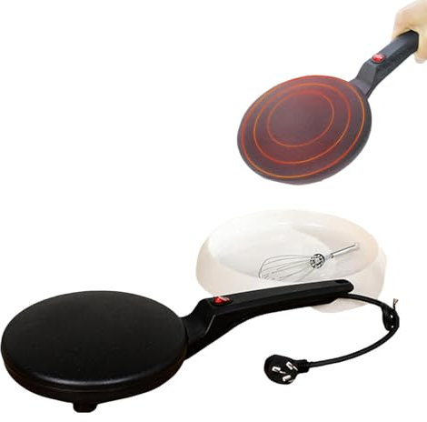 Crepera instantánea - Crepera eléctrica, Crepera portátil | Crepera a la plancha, crepera portátil con revestimiento antiadherente para desayuno en casa