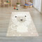 Teppich-Traum Teppich Kinderzimmer Kinderteppich hell Höheneffekt Löwenmuster beige Creme, 80 x 150 cm