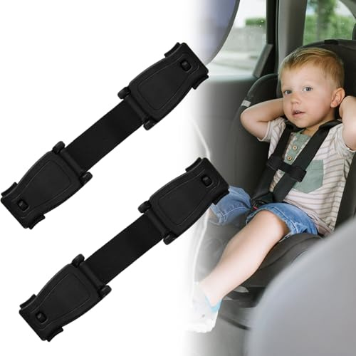 2 Stück Gurtsicherung für Kindersitze, Sicherheitsclip für Autositz, Abschnallschutz Kindersitz, Autositz Brustgurt Clip, Verhindert dass das Kind die Arme aus dem Gurt zieht Gurtsicherung Klemme für