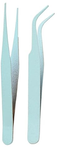 Pincettes À Autocollants Pour Scrapbooking – 2 Pinces À Épiler Coudées Droites En Acier Inoxydable Pour Scrapbooking, Pinces Incurvées De Précision Pour L'artisanat, Outils D'artisanat À Pointe Fine