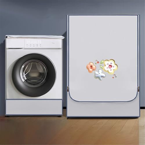 BAMFY Cubierta Lavadora Portátil Funda Lavadora Exterior Impermeable Carga Frontal Fundas para Lavadora Y Secadora para La Parte Superior Muebles Funda Protectora(8-10kg,K)