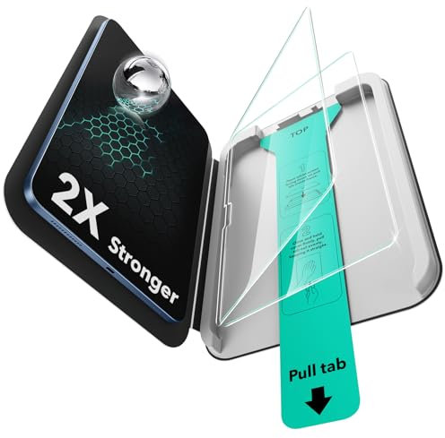 ESR 2 Piezas Protector Pantalla para iPad 11/10 Gen A16 (11/10,9, 2025/2022), Cristal Templado 9H con Bandeja UltraFit, Compatible con Apple Pencil, Resistente Arañazos, Transparencia HD,Sin Burbujas