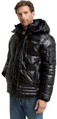 TOM TAILOR Herren 1048485 Pufferjacke mit abnehmbarer Kapuze