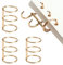 3pcs Bindemittelringe, 1,6-Zoll-3-Ring-Bindungsringe, Buchringe Goldene Metal-Buchringe, Ersatzmetallringe für Karteikarten, Loseblatt, Papierbindung