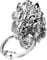 iplusmile Retro Lion Head Door Knocker Chrome Finish Home Decor Knob Lion Head Gate Handle