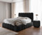 FURNISTAR Polsterbett Chloe mit Bettkasten, Bett 200x200, Doppelbett mit Stauraum und Lattenrost, Boxspringbett-Optik, ohne Matratze, Schlafzimmer - Schwarz