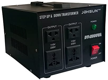 Step Up Down - Trasformatore di tensione 2000 W, 220 V a 110 V, convertitore di tensione step-up/-down, 50-60 Hz