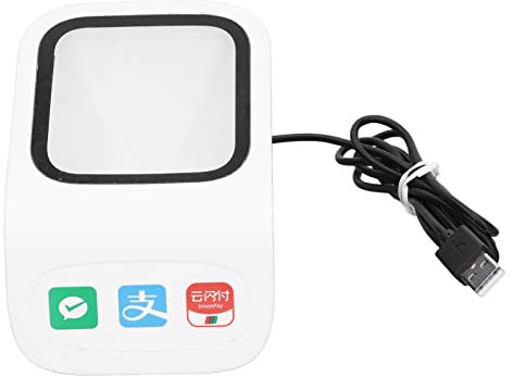 Xolsurg Desktop Codice Scanner Voice Presenta una finestra di grande finestra QR Cabalcode Scanner con interfaccia USB 2D Reader White Blue per supermercati per i supermercati