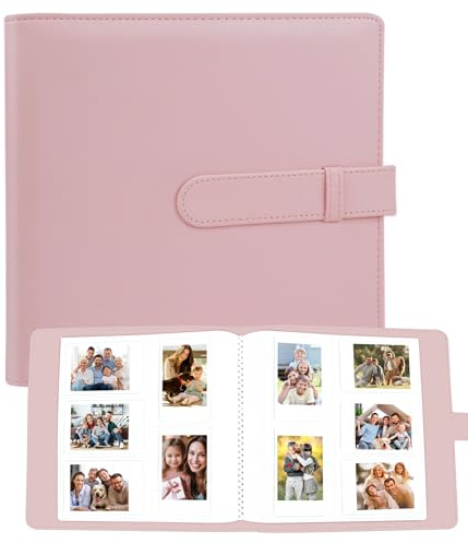 360 Pockets Photo Album for Fujifilm Instax Mini LiPlay 12 11 90 70 9 8+ 8 7S Instant Camera/Mini Link SP-1 Printer, Polaroid Snap Touch PIC-300 Z2300 Mint Camera Printer (Pink)