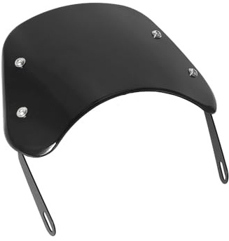 SRTMIRJJ Motorrad Windschutzscheibe Schutz für Jawa 350 2T 350 TS 350 300CL 300 CL, Universeller Windschutzscheiben Windabweiser, für 5-7 Zoll Scheinwerferverkleidung,Black