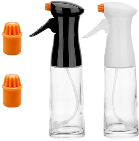 NPLSEO Jamie Oliver Oil Spray, 200ml Glass Olive Oils Sprayer Mister, Olive Oils Spray Bottle, Kitchen Gadgets Accessories for Kitchen Accessories, Widely Suitable for Air Fryer, BBQ, Baking (2PCS)