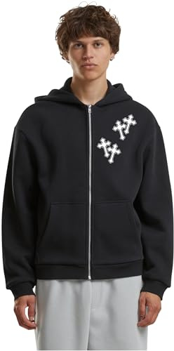 Mister Tee Herren Mt4047-mary Cross Fluffy Zip Hoody Hooded Sweatshirt (1er Pack)
