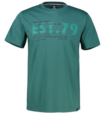 LERROS T-Shirt mit Aufdruck, Kurzarm (DE/NL/SE/PL, Alphanumerisch, XXL, Regular, Regular, 662 - Soft Teal)
