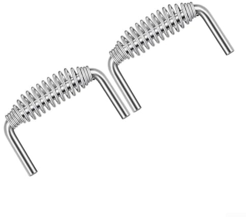 Konischer Griff für Grills, 15,2 cm breit, Edelstahl-Feder-Design für Holzofentüren und Outdoor-Kochwerkzeuge (2 Stück)